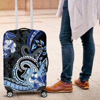 Polynesia Paisley Luggage Cover Mix Blue Polynesian Pattern