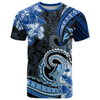 Polynesia Paisley T Shirt Mix Blue Polynesian Pattern LT05 Blue - Polynesian Pride