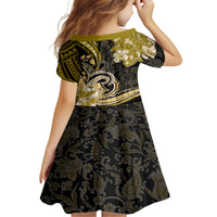 Polynesia Paisley Family Matching Tank Maxi Dress and Hawaiian Shirt Mix Gold Polynesian Pattern LT05 - Polynesian Pride