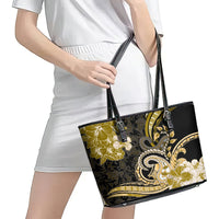 Polynesia Paisley Leather Tote Bag Mix Gold Polynesian Pattern LT05 - Polynesian Pride