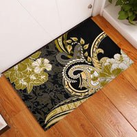 Polynesia Paisley Rubber Doormat Mix Gold Polynesian Pattern LT05 Gold - Polynesian Pride