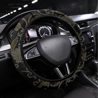 Polynesia Paisley Steering Wheel Cover Mix Gold Polynesian Pattern LT05 Universal Fit Gold - Polynesian Pride