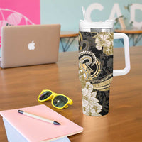 Polynesia Paisley Tumbler With Handle Mix Gold Polynesian Pattern LT05 - Polynesian Pride