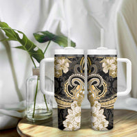 Polynesia Paisley Tumbler With Handle Mix Gold Polynesian Pattern LT05 - Polynesian Pride