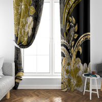 Polynesia Paisley Window Curtain Mix Gold Polynesian Pattern LT05 - Polynesian Pride