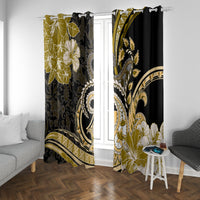 Polynesia Paisley Window Curtain Mix Gold Polynesian Pattern LT05 With Grommets Gold - Polynesian Pride