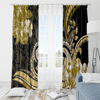 Polynesia Paisley Window Curtain Mix Gold Polynesian Pattern LT05 - Polynesian Pride
