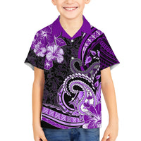 Polynesia Paisley Family Matching Tank Maxi Dress and Hawaiian Shirt Mix Purple Polynesian Pattern LT05 Son's Shirt Purple - Polynesian Pride