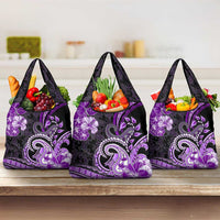 Polynesia Paisley Grocery Bag Mix Purple Polynesian Pattern LT05 3-pack One Size Purple - Polynesian Pride