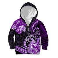 Polynesia Paisley Kid Hoodie Mix Purple Polynesian Pattern LT05 Zip Hoodie Purple - Polynesian Pride