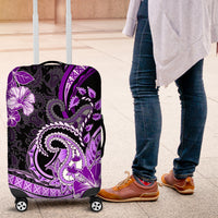 Polynesia Paisley Luggage Cover Mix Purple Polynesian Pattern