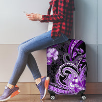 Polynesia Paisley Luggage Cover Mix Purple Polynesian Pattern