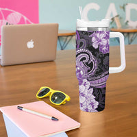 Polynesia Paisley Tumbler With Handle Mix Purple Polynesian Pattern LT05 - Polynesian Pride