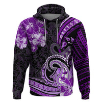 Polynesia Paisley Zip Hoodie Mix Purple Polynesian Pattern LT05 Pullover Hoodie Purple - Polynesian Pride