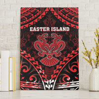 Easter Island Canvas Wall Art Polynesian Pattern Emblem LT05 Without Frame Black - Polynesian Pride