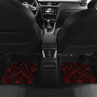 Easter Island Car Mats Polynesian Pattern Emblem LT05 Set 2pcs - Back Black - Polynesian Pride