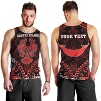 Personalised Easter Island Men Tank Top Polynesian Pattern Emblem LT05 - Polynesian Pride