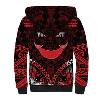 Personalised Easter Island Sherpa Hoodie Polynesian Pattern Emblem LT05 - Polynesian Pride