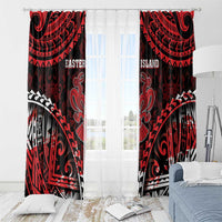 Easter Island Window Curtain Polynesian Pattern Emblem LT05 - Polynesian Pride