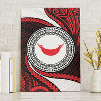 Easter Island Canvas Wall Art Moai Statues Polynesian Style LT05 Without Frame Red - Polynesian Pride