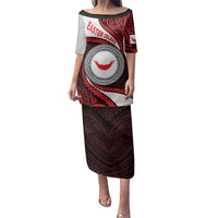 Easter Island Family Matching Puletasi and Hawaiian Shirt Moai Statues Polynesian Style