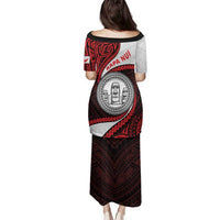 Easter Island Family Matching Puletasi and Hawaiian Shirt Moai Statues Polynesian Style