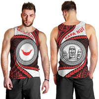 Easter Island Men Tank Top Moai Statues Polynesian Style LT05 - Polynesian Pride