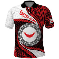 Easter Island Polo Shirt Moai Statues Polynesian Style