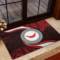 Easter Island Rubber Doormat Moai Statues Polynesian Style LT05 - Polynesian Pride