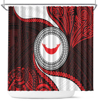 Easter Island Shower Curtain Moai Statues Polynesian Style