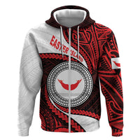 Easter Island Zip Hoodie Moai Statues Polynesian Style