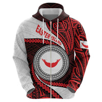 Easter Island Zip Hoodie Moai Statues Polynesian Style