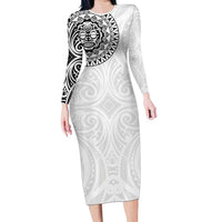 New Zealand Aotearoa Family Matching Long Sleeve Bodycon Dress and Hawaiian Shirt Maori Te Mata O Rongokako