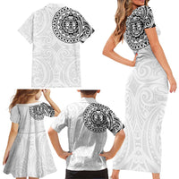 New Zealand Aotearoa Family Matching Short Sleeve Bodycon Dress and Hawaiian Shirt Maori Te Mata O Rongokako