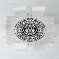 New Zealand Aotearoa Tablecloth Maori Te Mata O Rongokako LT05 White - Polynesian Pride