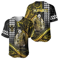 Hawaii Kuhio The Citizen Prince Baseball Jersey Gold Polynesian Tribal Tattoo LT05 - Polynesian Pride
