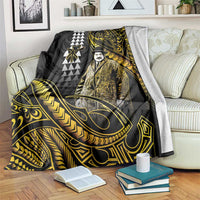 Hawaii Kuhio The Citizen Prince Blanket Gold Polynesian Tribal Tattoo LT05 Gold - Polynesian Pride