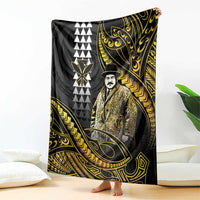 Hawaii Kuhio The Citizen Prince Blanket Gold Polynesian Tribal Tattoo LT05 - Polynesian Pride