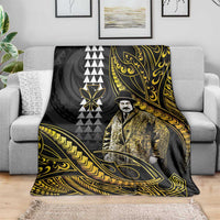 Hawaii Kuhio The Citizen Prince Blanket Gold Polynesian Tribal Tattoo LT05 - Polynesian Pride