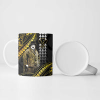 Hawaii Kuhio The Citizen Prince Ceramic Mug Gold Polynesian Tribal Tattoo LT05 - Polynesian Pride