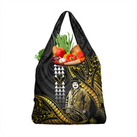 Hawaii Kuhio The Citizen Prince Grocery Bag Gold Polynesian Tribal Tattoo LT05 1-pack One Size Gold - Polynesian Pride