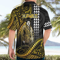 Hawaii Kuhio The Citizen Prince Hawaiian Shirt Gold Polynesian Tribal Tattoo LT05 - Polynesian Pride