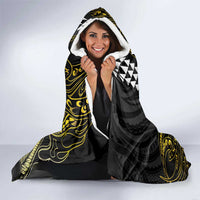 Hawaii Kuhio The Citizen Prince Hooded Blanket Gold Polynesian Tribal Tattoo LT05 - Polynesian Pride