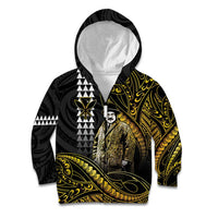 Hawaii Kuhio The Citizen Prince Kid Hoodie Gold Polynesian Tribal Tattoo LT05 Zip Hoodie Gold - Polynesian Pride