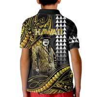 Hawaii Kuhio The Citizen Prince Kid Polo Shirt Gold Polynesian Tribal Tattoo LT05 - Polynesian Pride