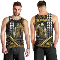 Hawaii Kuhio The Citizen Prince Men Tank Top Gold Polynesian Tribal Tattoo LT05 - Polynesian Pride