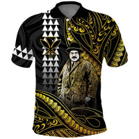 Hawaii Kuhio The Citizen Prince Polo Shirt Gold Polynesian Tribal Tattoo LT05 Gold - Polynesian Pride