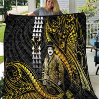 Hawaii Kuhio The Citizen Prince Quilt Gold Polynesian Tribal Tattoo LT05 Gold - Polynesian Pride