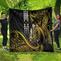 Hawaii Kuhio The Citizen Prince Quilt Gold Polynesian Tribal Tattoo LT05 - Polynesian Pride
