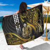 Hawaii Kuhio The Citizen Prince Sarong Gold Polynesian Tribal Tattoo LT05 One Size 44 x 66 inches Gold - Polynesian Pride